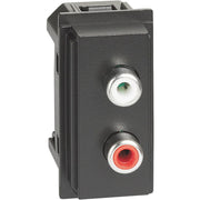 Modulo doppio RCA Bticino Living Now nero KG4269R