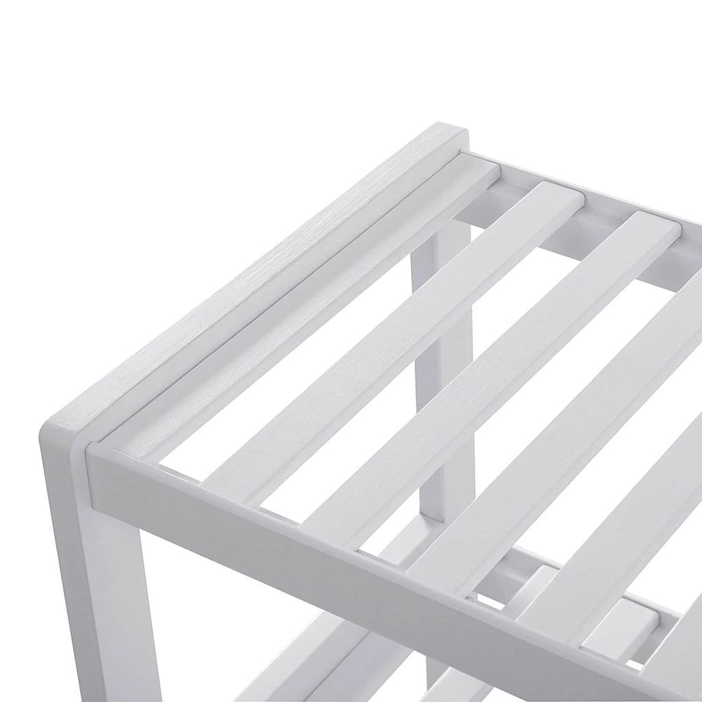 Scarpiera/scaffale portaoggetti in bambù a 3 ripiani 70 x 26 x 55 cm bianco 12_0005493