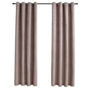 Tende Oscuranti | Tende Blackout con Anelli Metallo 2 pz Grigio Talpa 140x245 cm