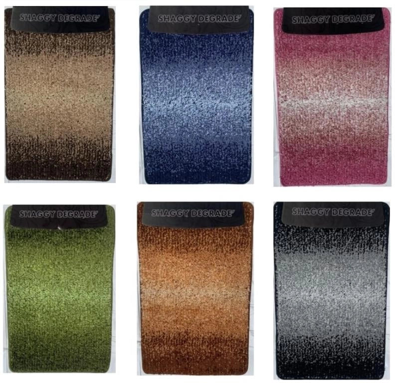 Tappeto da Bagno Shaggy Degrade' 66 x 120 cm 6 Colori