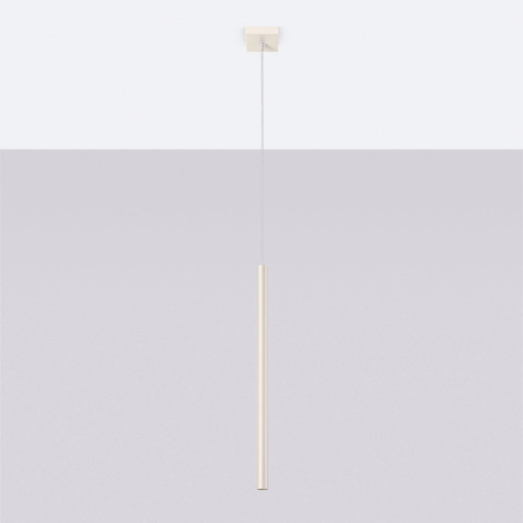Lampada sospensione beige tubo 50cm cucina G9 8W Pure Lume