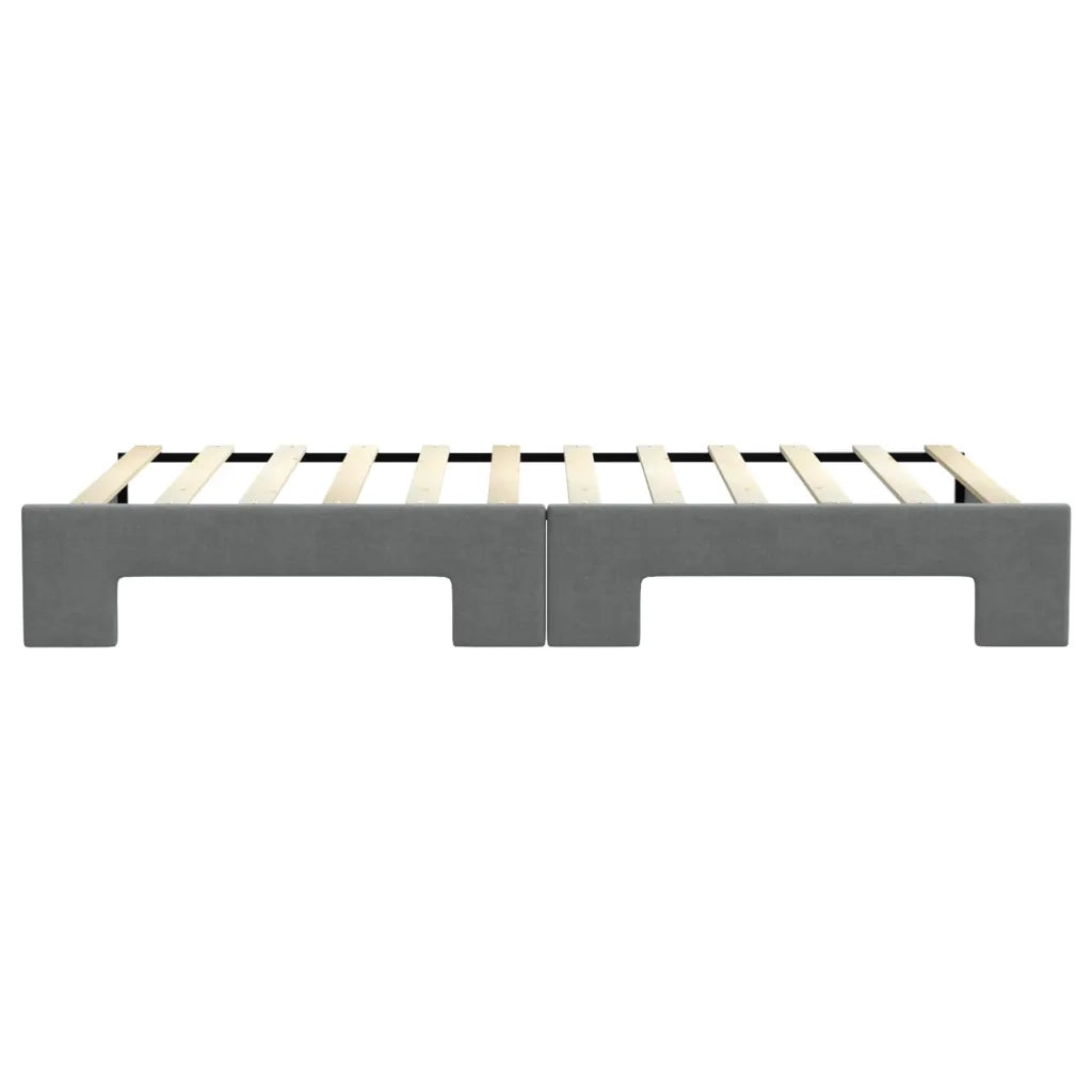 Divano Letto con Letto Estraibile Grigio Scuro 100x200 Tessuto 3196584
