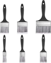 Set di pennelli a pennello 6 pezzi senza peli decorativi per verniciatura e rivestimento (nero)