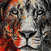 Leon -  Quadro Canvas Contemporaneo su telaio in legno Misura: 100x140 cm