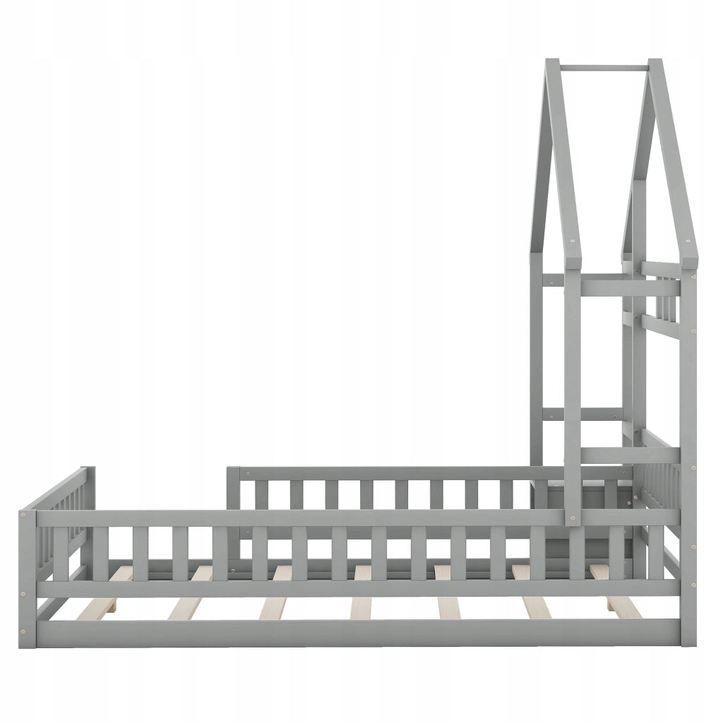 Letto singolo per bambini - Xylo - 140x200 cm - Grigio