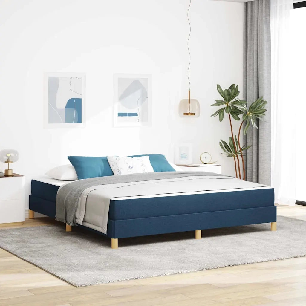 Letto a molle con materasso Blu 180 x 200 cm Tessuto 3398590