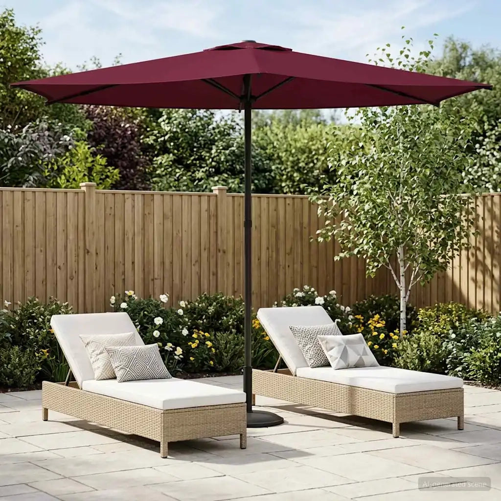 Ombrello da giardino 270 x 270 cm Poliestere Rettangolare 42036190