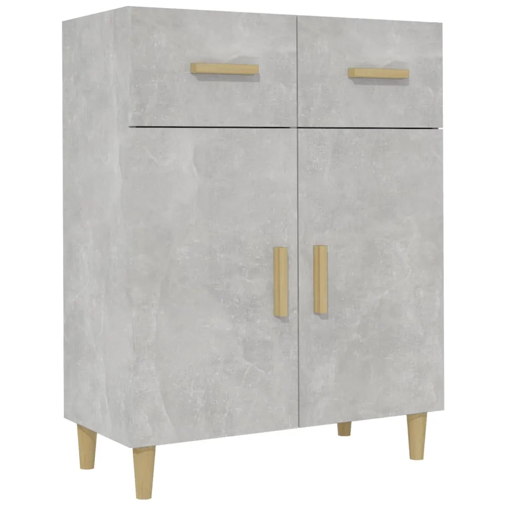 Credenza | Madia | Buffet da pranzo | Armadio da pranzo Grigio Cemento 69,5x34x89 cm in Legno Multistrato
