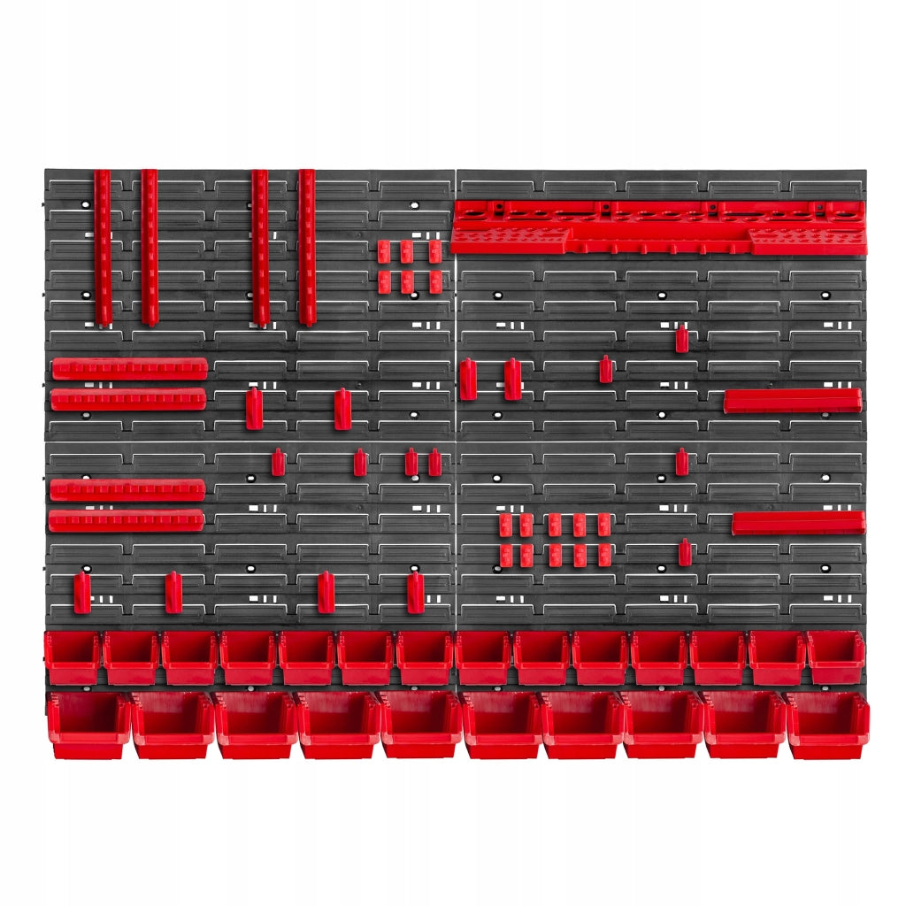 Pannello portautensili KADAX da parete per officina, 116x78 cm, 24 scomparti, 40 supporti, garage.