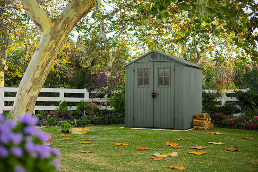 Casetta da Giardino Porta Attrezzi 190x183x221 cmin Evotech+ Keter Darwin 6x6 Verde