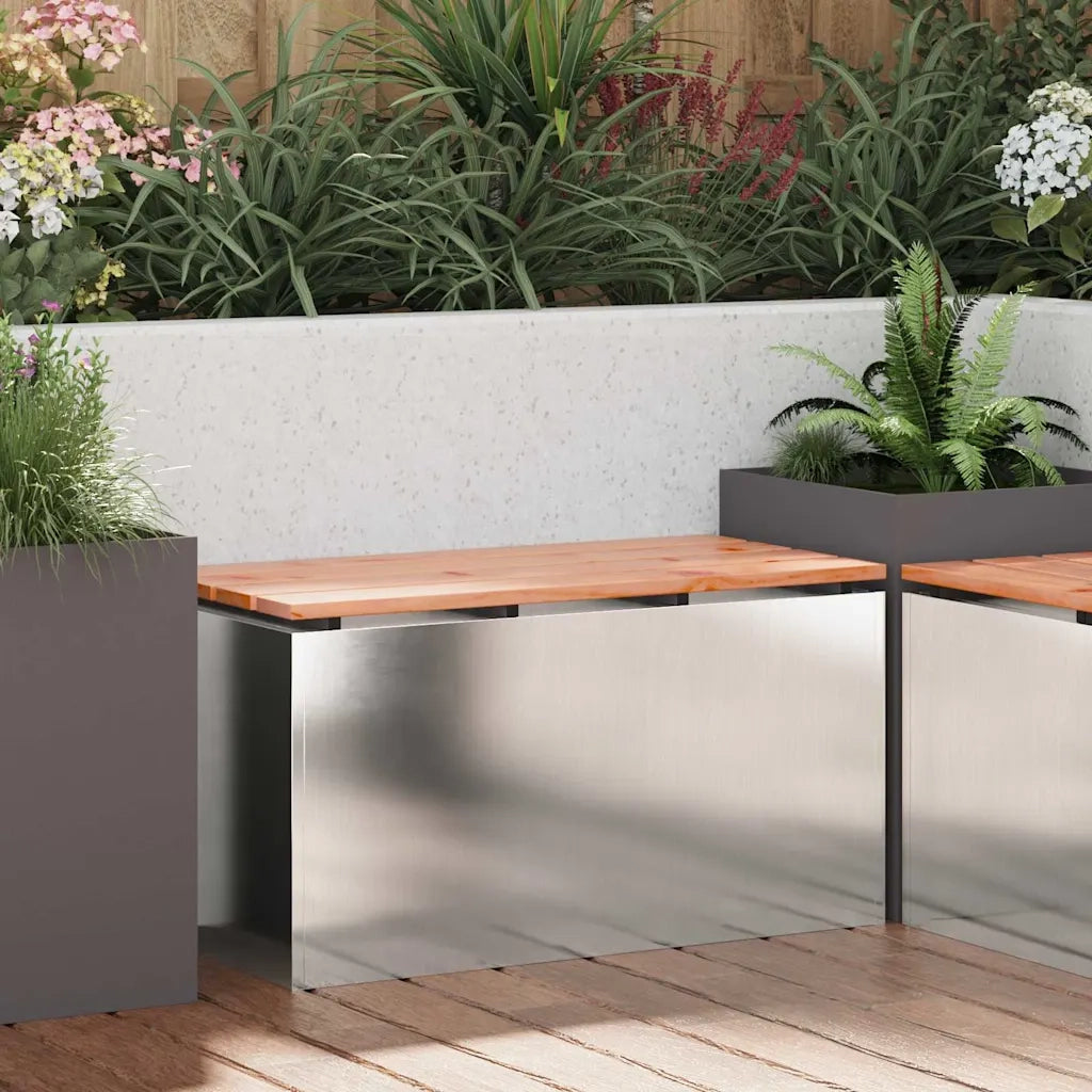 Panchina da giardino Argento 80 x 40 x 43 cm 874902