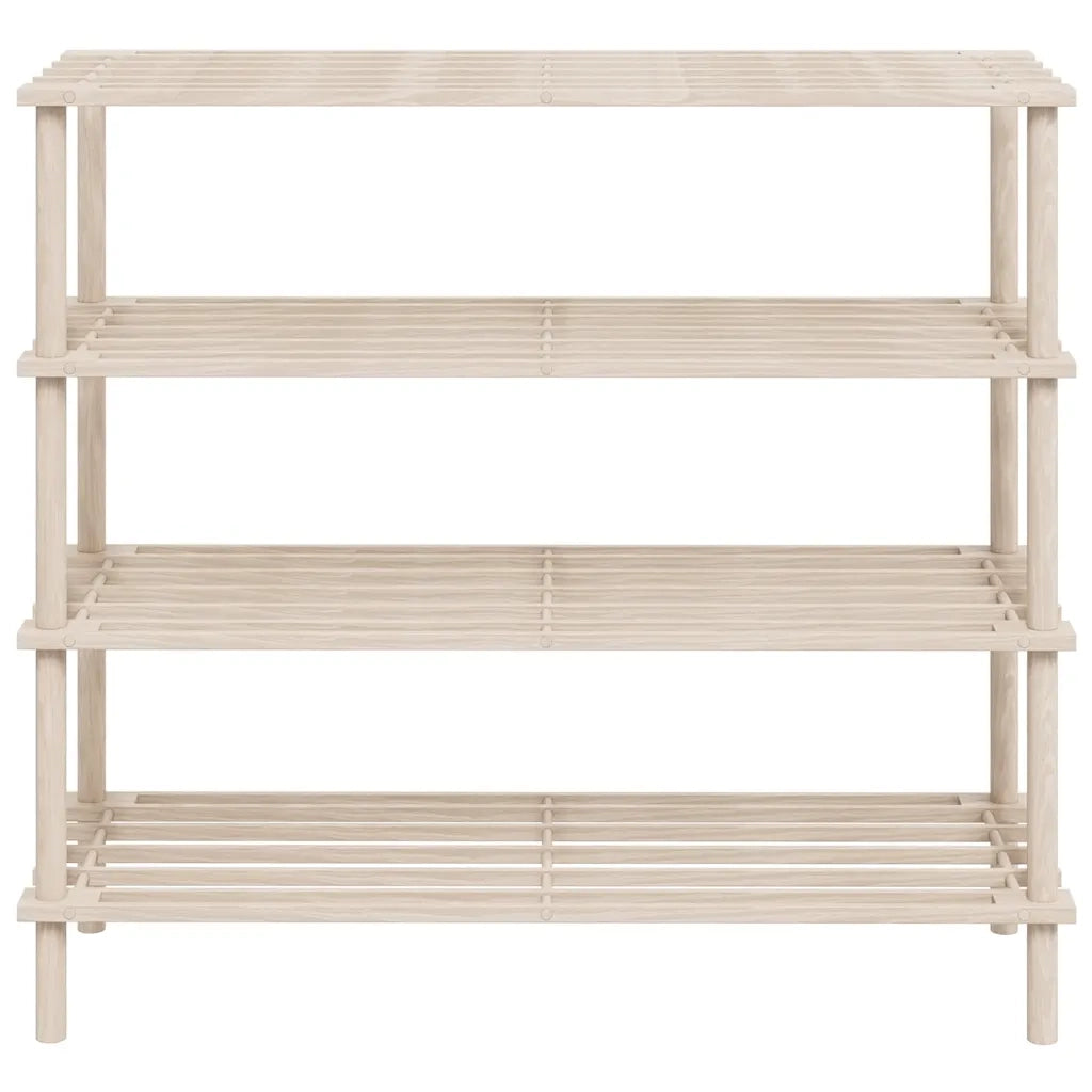 Scarpiere a 4 Livelli 2 pz in Legno Massello di Abete 241066