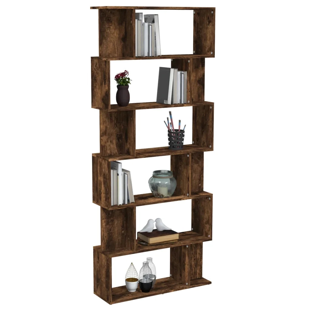 Libreria/Divisorio Rovere Fumo 80x24x192cm in Legno Ingegnerizzato 816059