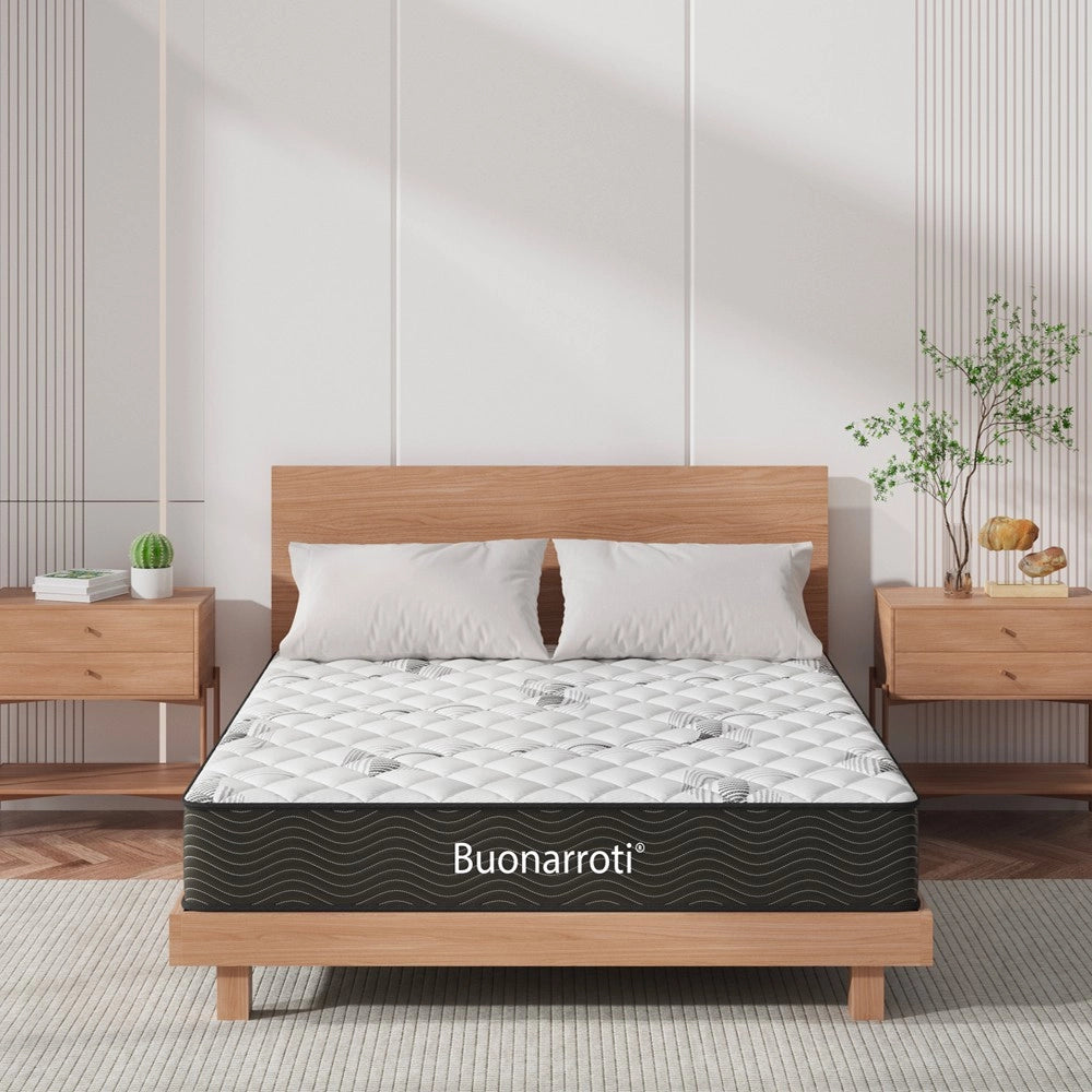Materasso una piazza e mezza Tarico con molle insacchettate e strato in Memory Foam 120x190x22,3 cm