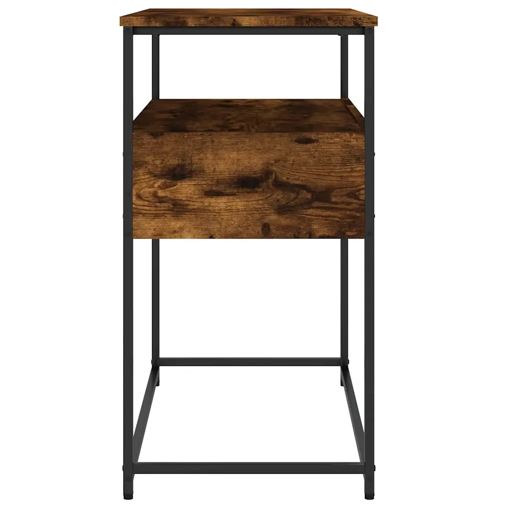 Tavolino Consolle | Tavolo d'Ingresso Rovere Fumo 75x40x75 cm in Legno Multistrato