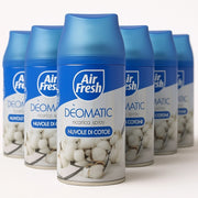 AIR FRESH Deomatic Set 6x250ml Ricarica Spray Profumatore Ambiente Nuvola Cotone