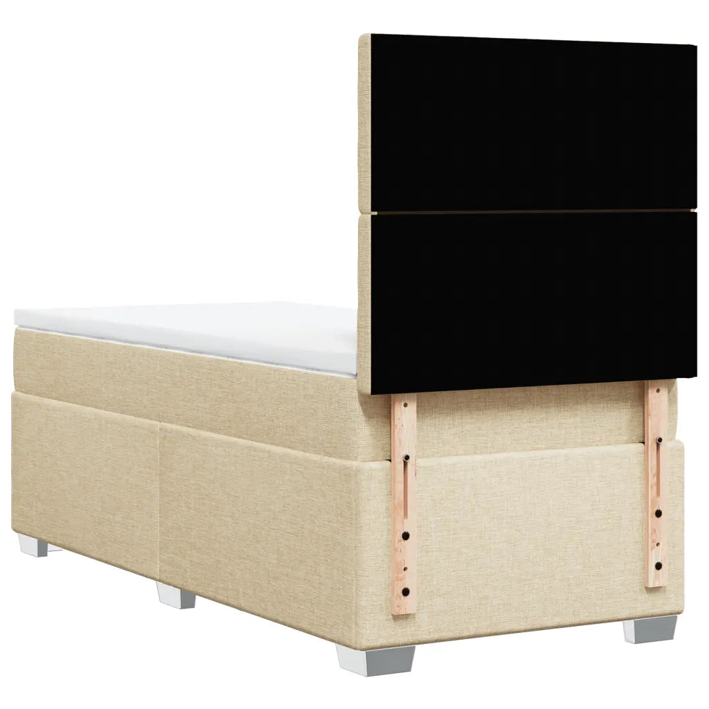Giroletto a Molle con Materasso Crema 90x200 cm inTessuto 3290390