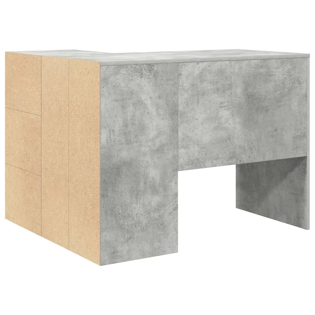 Scrivania ad angolo Grigio cemento 102 x 88 x 75 cm 3337276