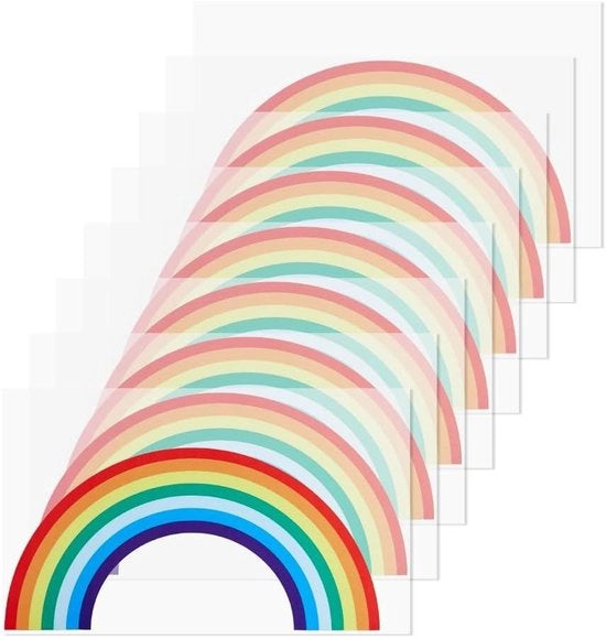 Set di adesivi arcobaleno da 8 pezzi - adesivi arcobaleno auto o moto - decorazione arcobaleno acqua resistente - regalo LGBT