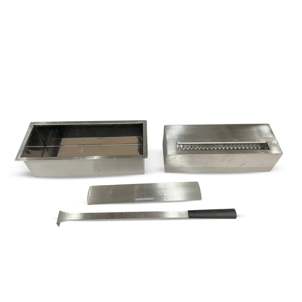 Bruciatore a bioetanolo per camino 1,5 L, in acciaio inox 30x12,5xH8,5 cm