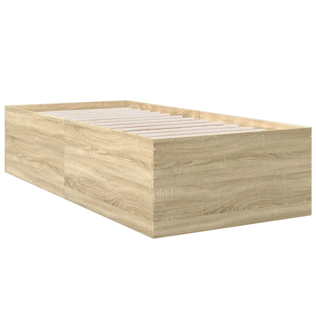 Giroletto-Struttura Letto Rovere Sonoma 75x190 cm in Legno Multistrato 906293