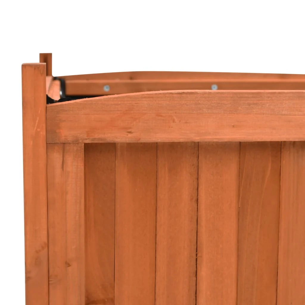Set di 2 fioriere rialzate 50 x 50 x 50 cm in legno di abete marrone 02_0000887