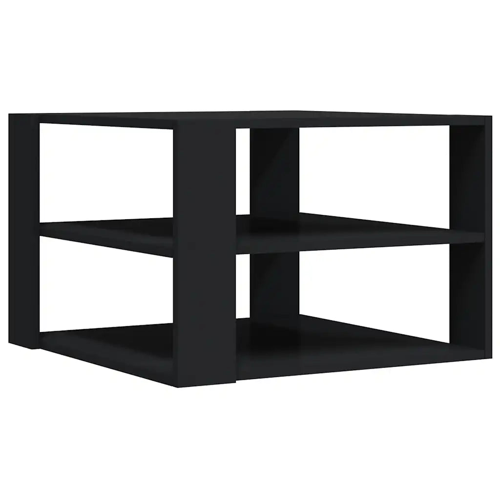 Tavolino da salotto | Tavolino da caff¨¨ | Tavolino da Soggiorno Nero 58x58x40 cm in Legno Multistrato