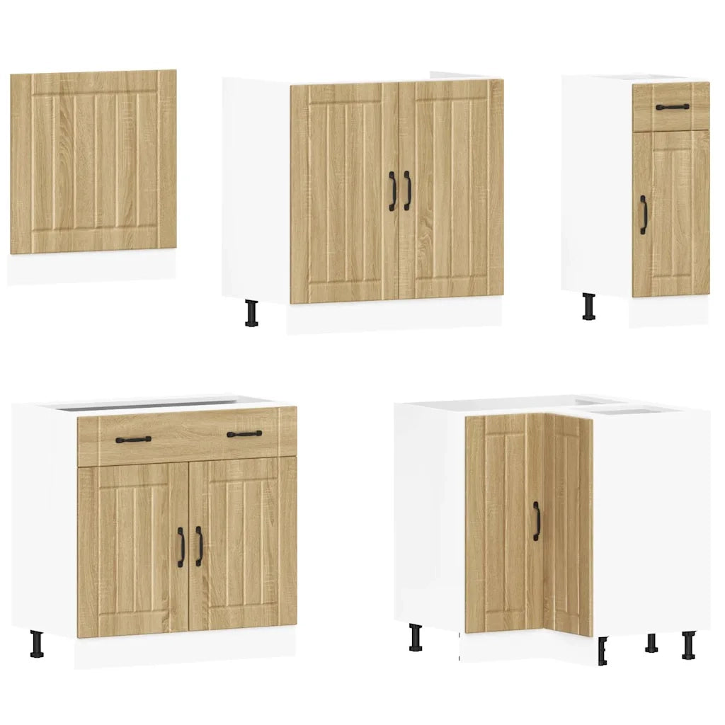 Set Mobili da Cucina 11 pz Lucca Rovere Sonoma in Truciolato 3314924