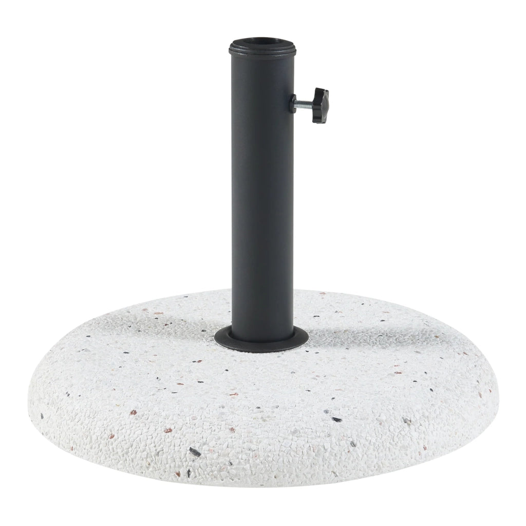 Base per ombrellone da giardino con adattatori 37 42 52 58 mm effetto pietra bianca 03_0010257
