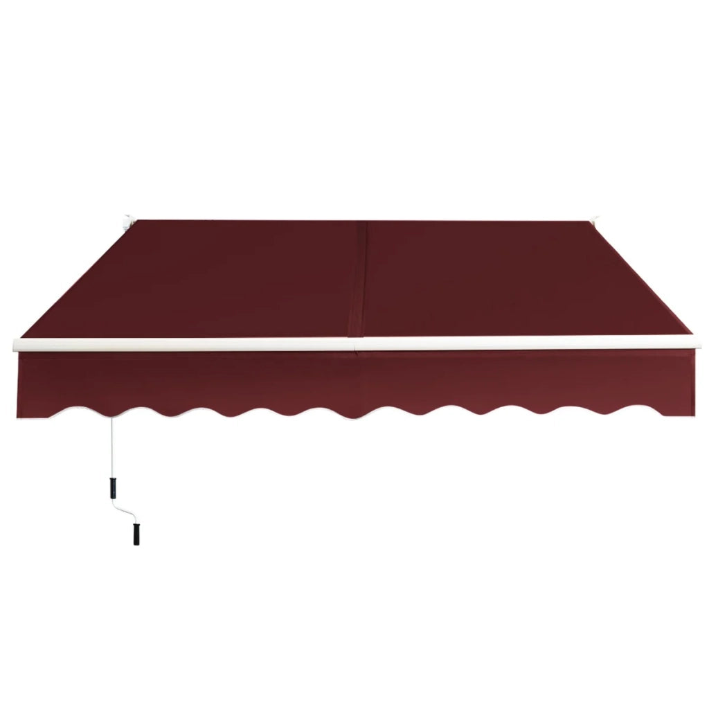 Tenda da sole retrattile 245 x 200 cm angolo regolabile 40°-100° adatta per balconi e giardini alluminio rosso 20_0013626