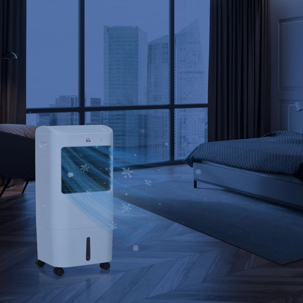 Raffreddatore Aria Portatile 15L 3 Velocita' Timer 7,5h ¨C Zephmum ¨C Bianco 37x32x78 cm