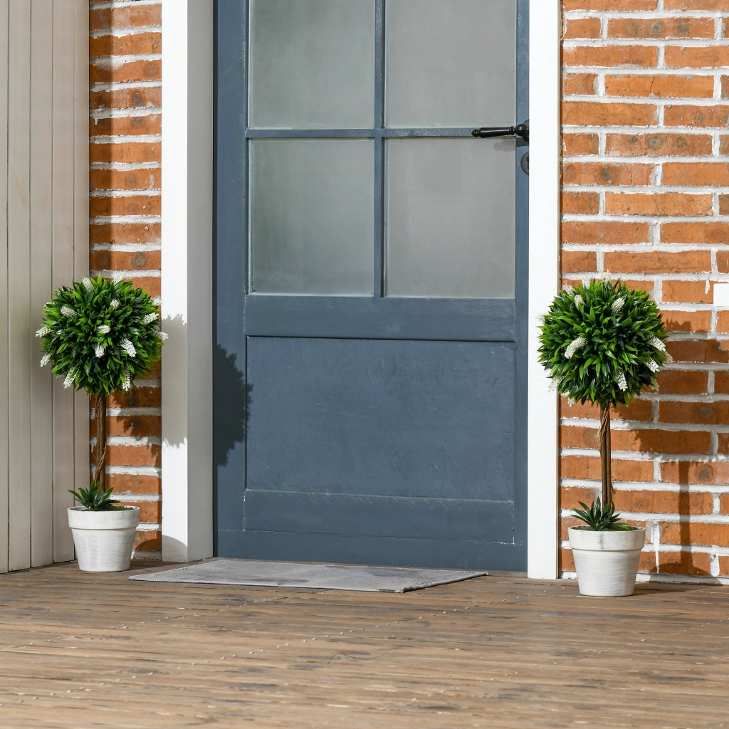 Albero Finto Lavanda 2 Pezzi ¨C Zephmum ¨C Bianco 60 cm