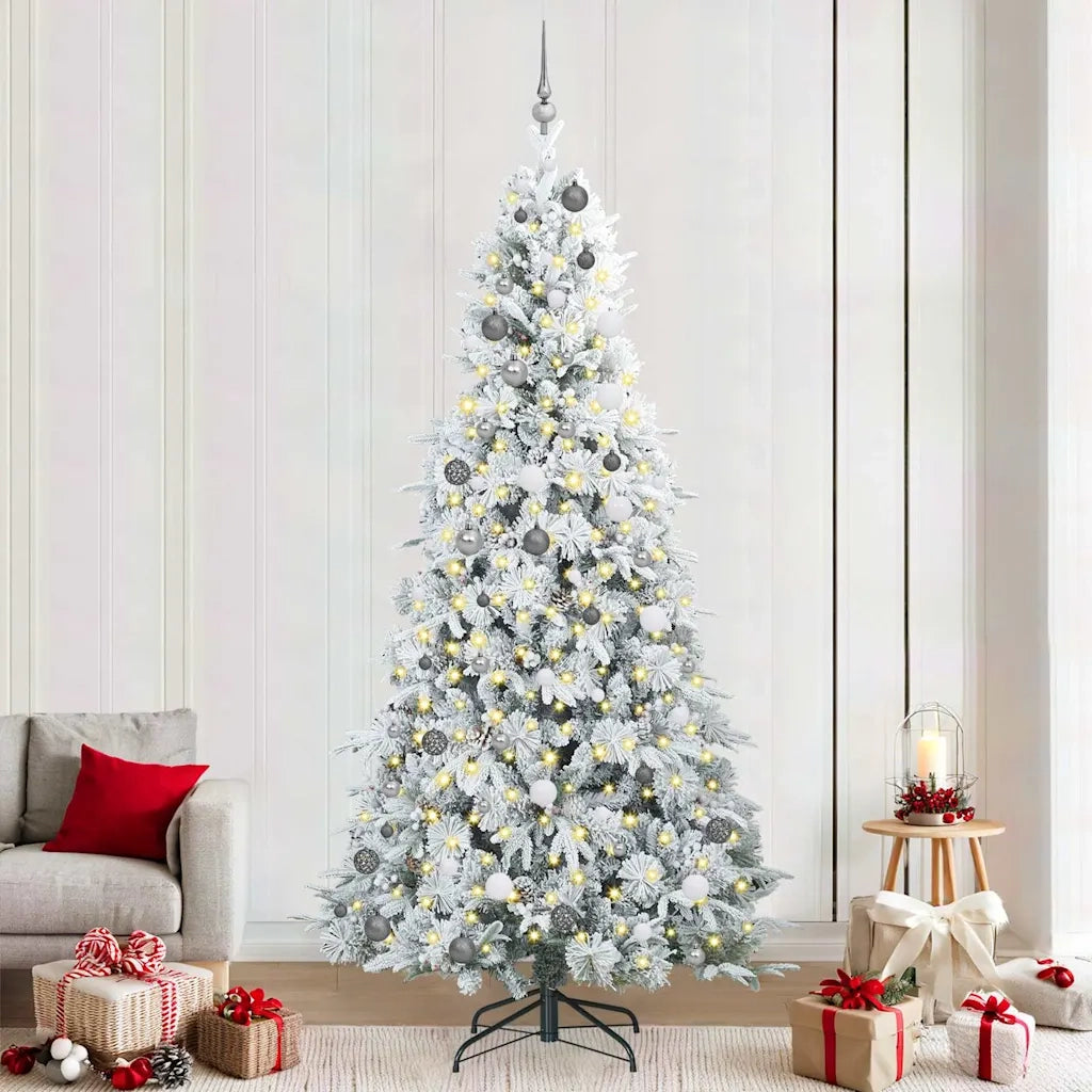Albero di Natale Artificiale con Rami Pieghevoli Bianco 240 cm 3397509