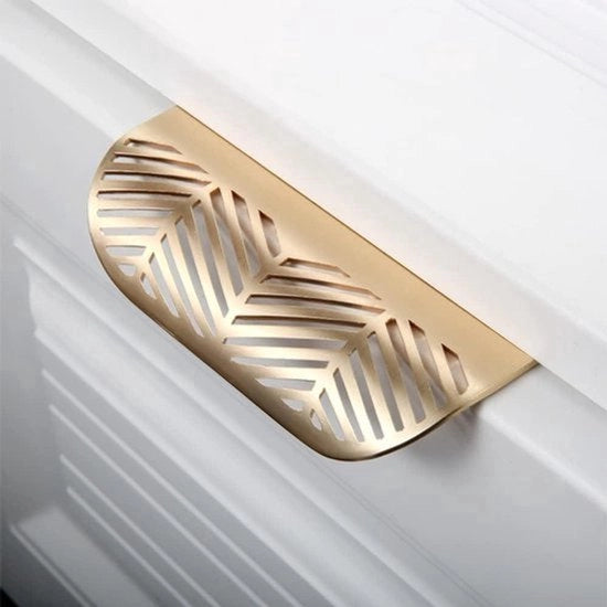 2 pezzi 117mm* 44mm Maniglie a forma di foglia per maniglione di porta di cucina, cassetti porta oggetti, maniglie, pulsanti, hardware, decorazioni per mobili
