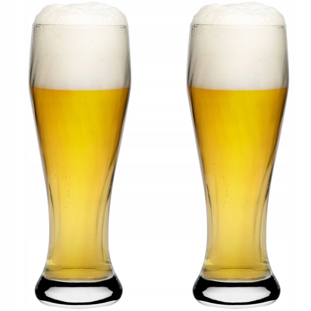 Boccale da birra KADAX da 665 ml in vetro, alto, confezione da 2 pezzi