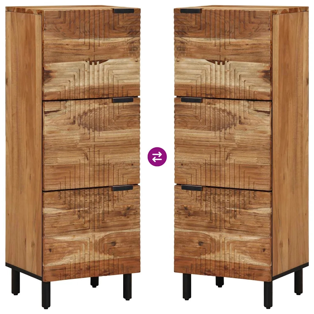 Credenza Naturale 40 x 33,5 x 110 cm Legno di Acacia Massello 4017785