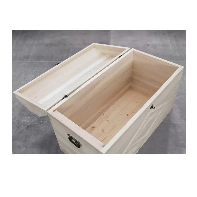 Mobile baule in legno avorio e azzurro l.94 x p.47 h.60 (815) - Mobili 2G