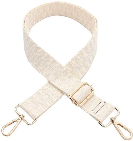 Cinturone Regolabile 75-145 cm - Altezza 3,8 cm - Cinturone Sostituibile - Fermo con Chiave in Oro - Materiale Poliestere