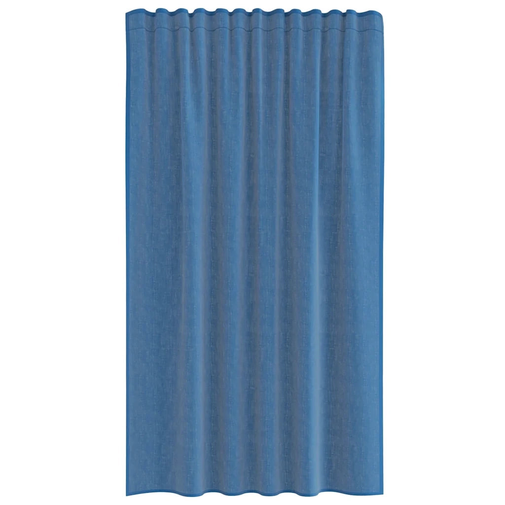 Tende in Voile con Tasche per Aste 2 pz Blu Reale 4102212