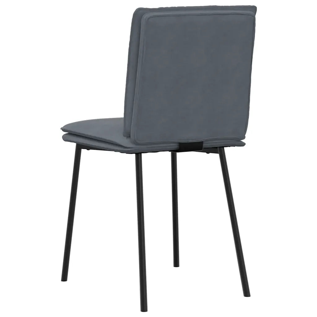 Sedie da Pranzo 4 pz Grigio Scuro in Velluto