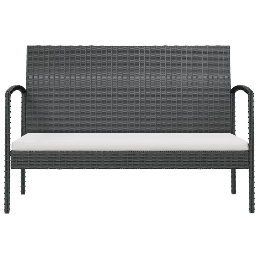 Set Divani da Giardino 8 pz con Cuscini in Polyrattan Nero cod mxl 40729