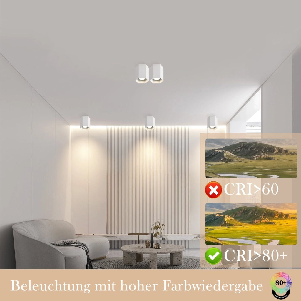 ZMH Faretto da soffitto bianchi alluminio GU10 moderni per sala pranzo corridoio senza lampadina