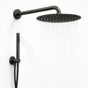 Set per doccia soffione tondo in acciaio inox 250 millimetri canna di fucile *** finitura- canna di fucile, confezione 1