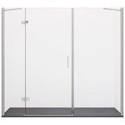 Porta doccia anta battente cristallo 8mm h195 cm regina, misura 160