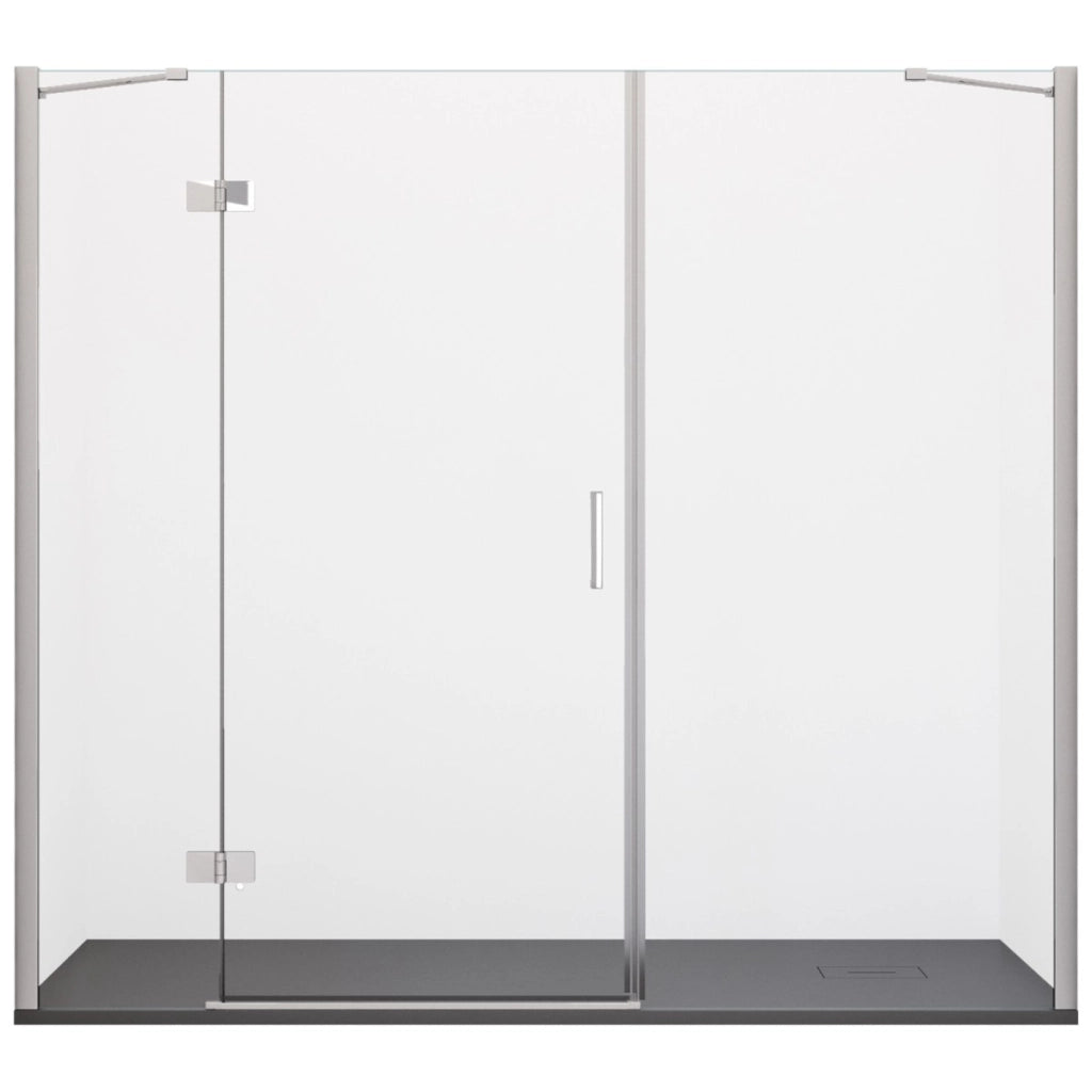 Porta doccia anta battente cristallo 8mm h195 cm regina, misura 160