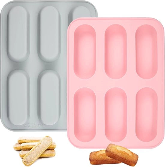 Due Formati di Muffin in Silicone Non-Adesivi 6 Cavità Piccoli per Feste Grandi per Dolci Pane e Meatloaf