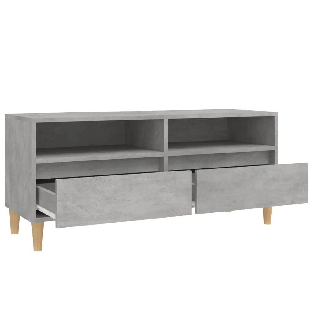 Mobile TV multimediale mensola TV credenza mobile TV sala da pranzo soggiorno camera da letto 100 x 34,5 x 44,5 cm legno ingegnerizzato grigio 02_0025475