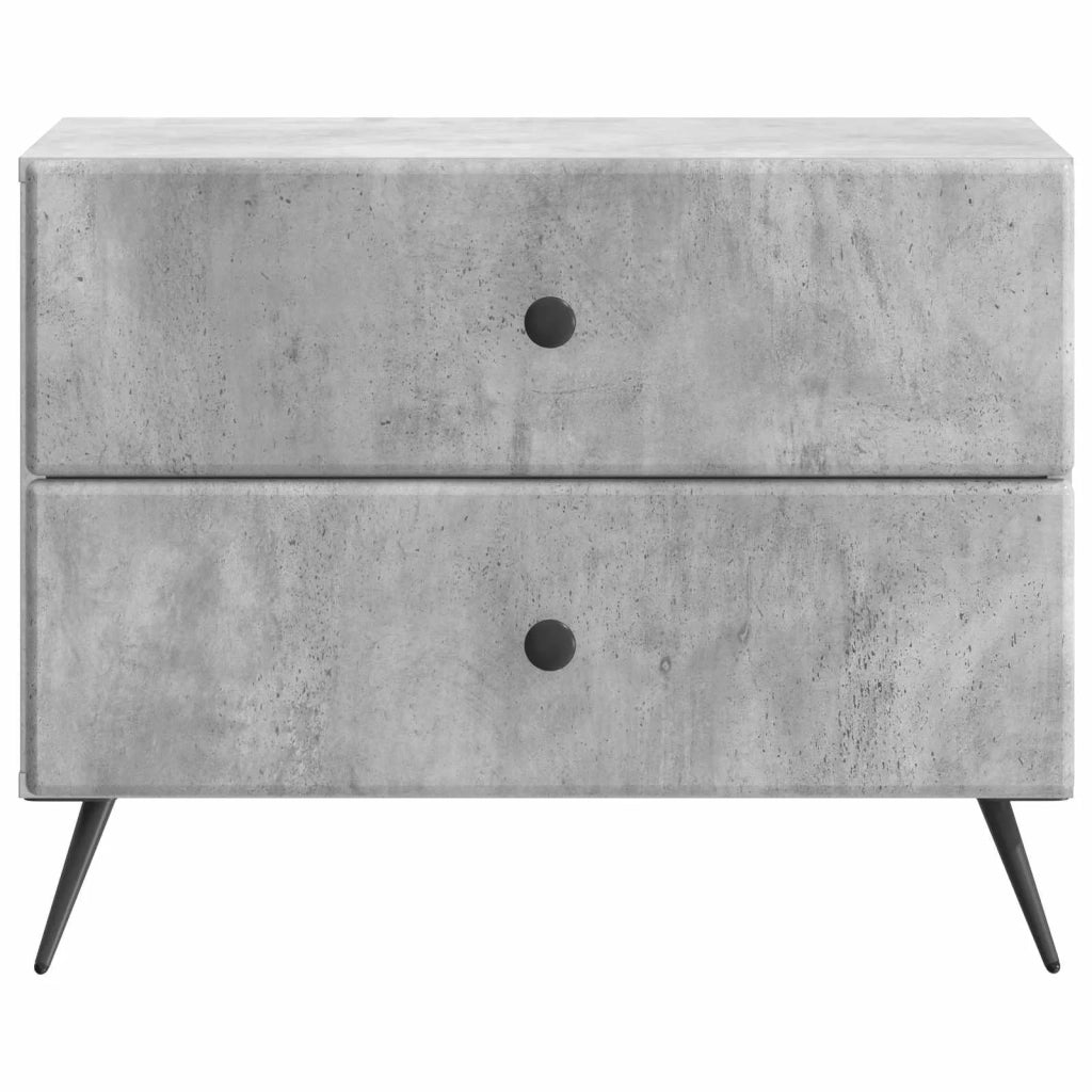 Armadio da Notte Grigio Cemento 62 x 34,5 x 47,5 cm 895468
