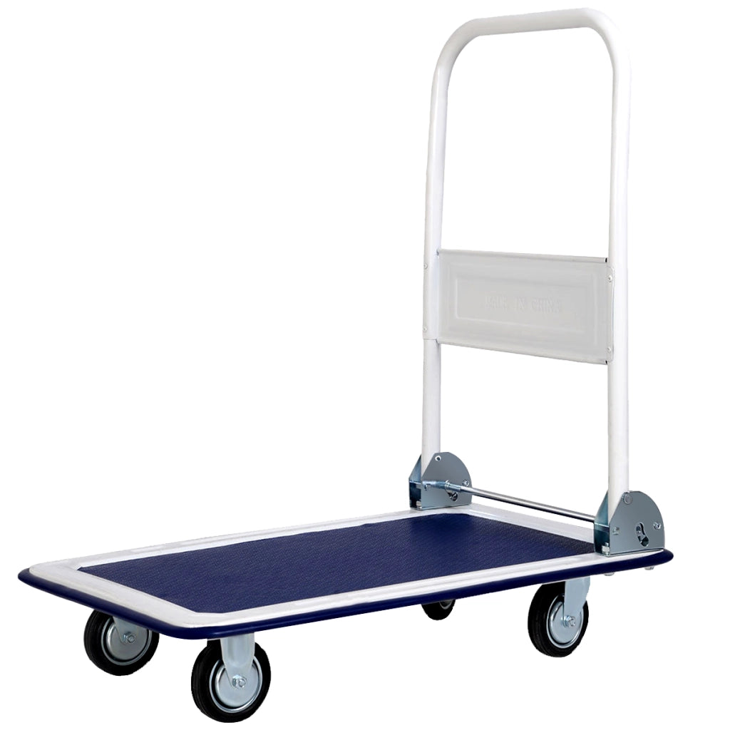 Carrello pieghevole per trasporto carrellino pianale mobile per carico, Carrello pieghevole capacit¨¤ di peso 150 kg Blu-Deposito utensili Tool