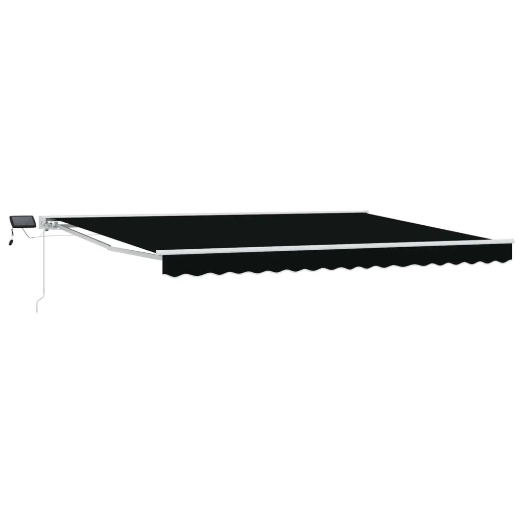 Cornice per Tenda Manuale con LED Nero e Bianco 4 × 3 m